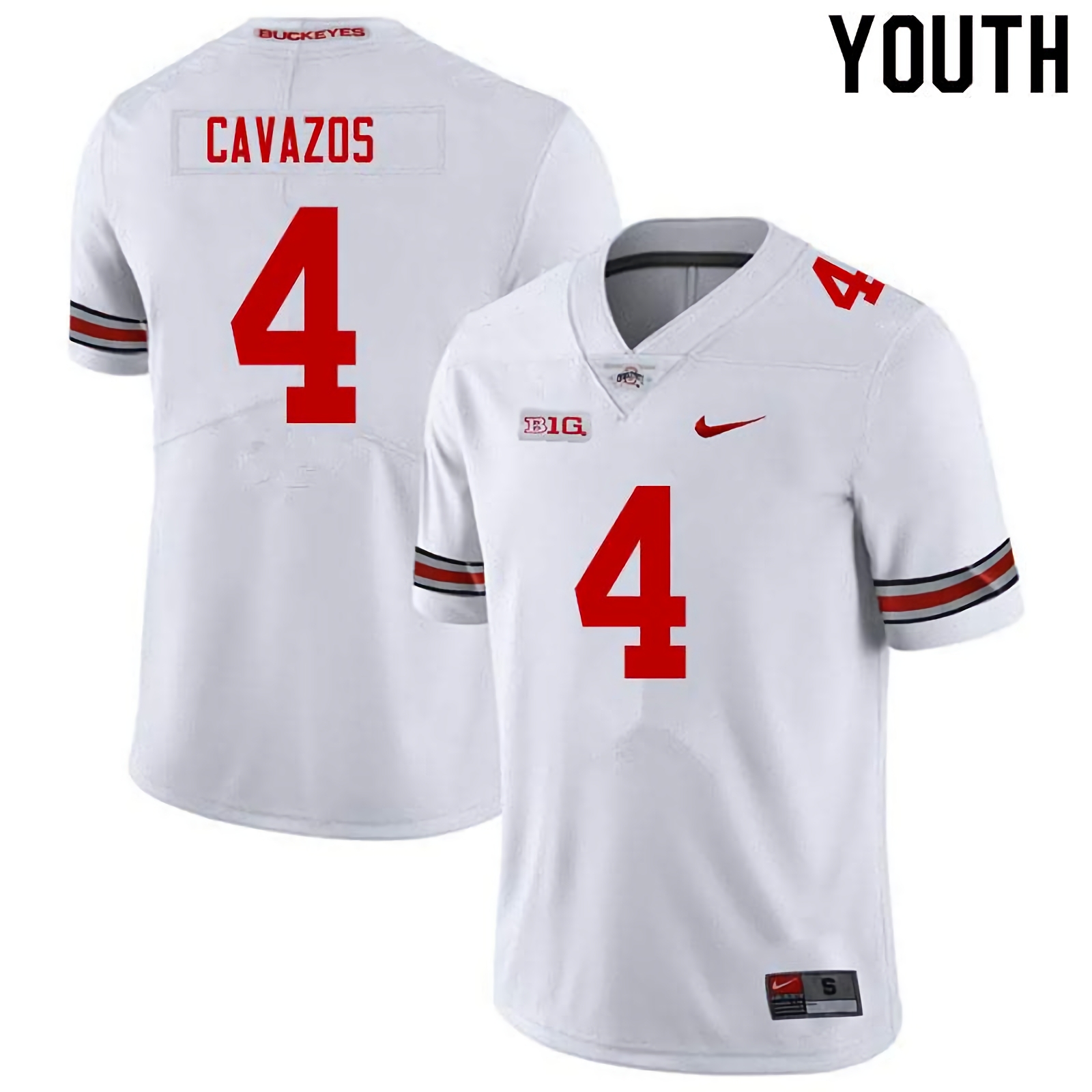 Lejond Cavazos Ohio State Buckeyes Youth NCAA #4 Nike White College Stitched Football Jersey AOQ0056QL